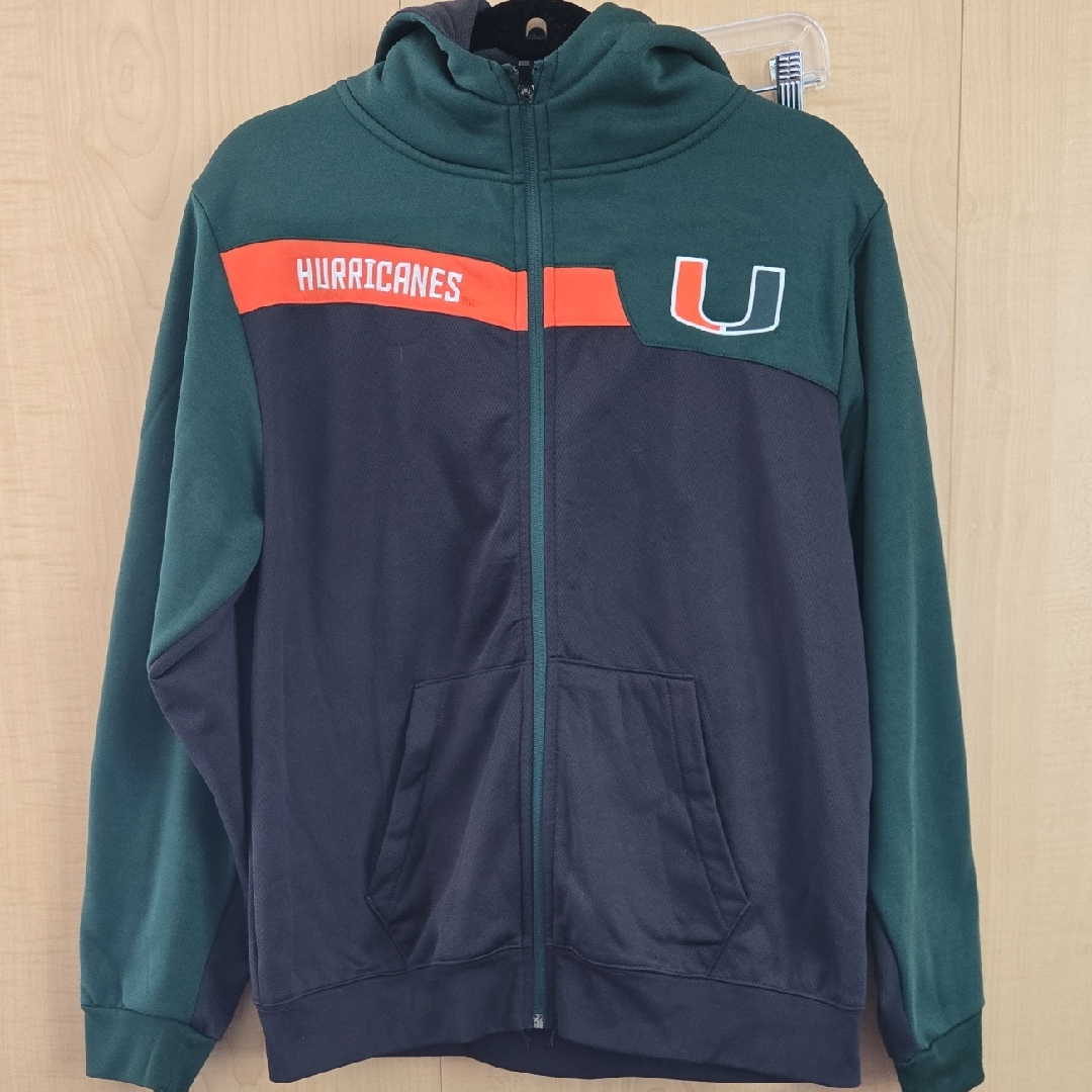 Green And Black Hurricanes Zip-Up Hoodie